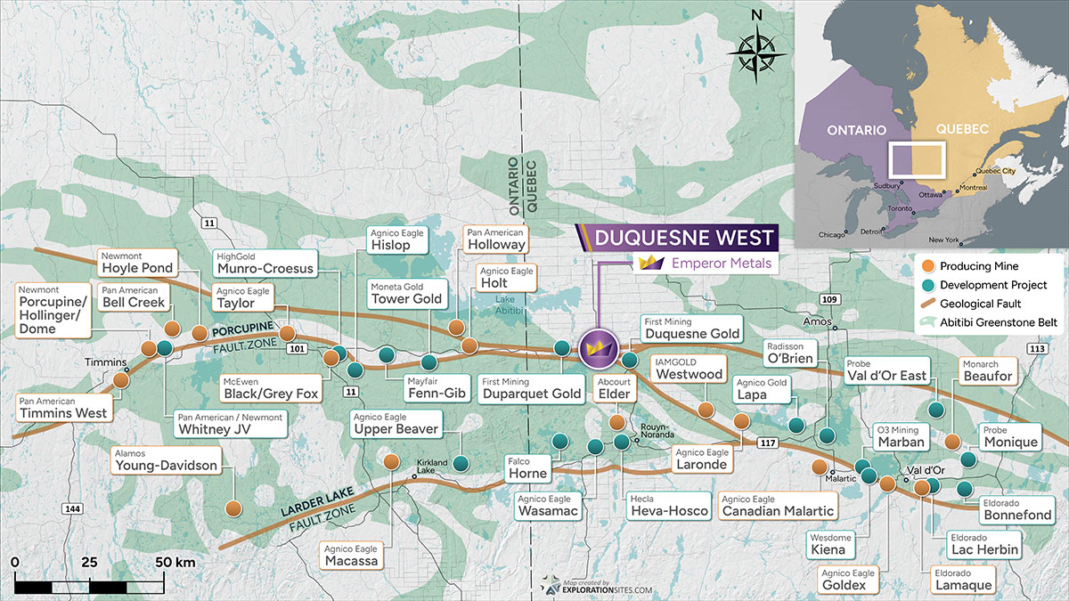 Dusquesne West Location Map